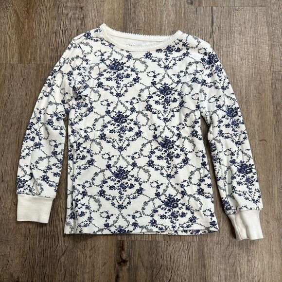 Janie and Jack Girls 4 Goodnight Floral Toile Long Sleeve Pajama Set Cotton - Picture 6 of 7